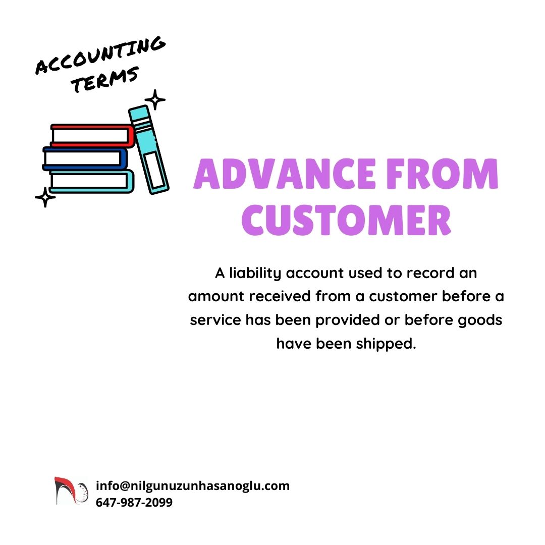 NUzunhasanoglu's tweet image. ✨Müşteriden Avans Nedir?

♦️Bir hizmet sağlanmadan veya mallar sevk edilmeden önce bir müşteriden alınan bir tutarı kaydetmek için kullanılan bir sorumluluk hesabıdır.

#advancefromcustomer #liabilityaccount #accountingterms #wednesdayterm #muhasebeterimleri #vergi #accounting