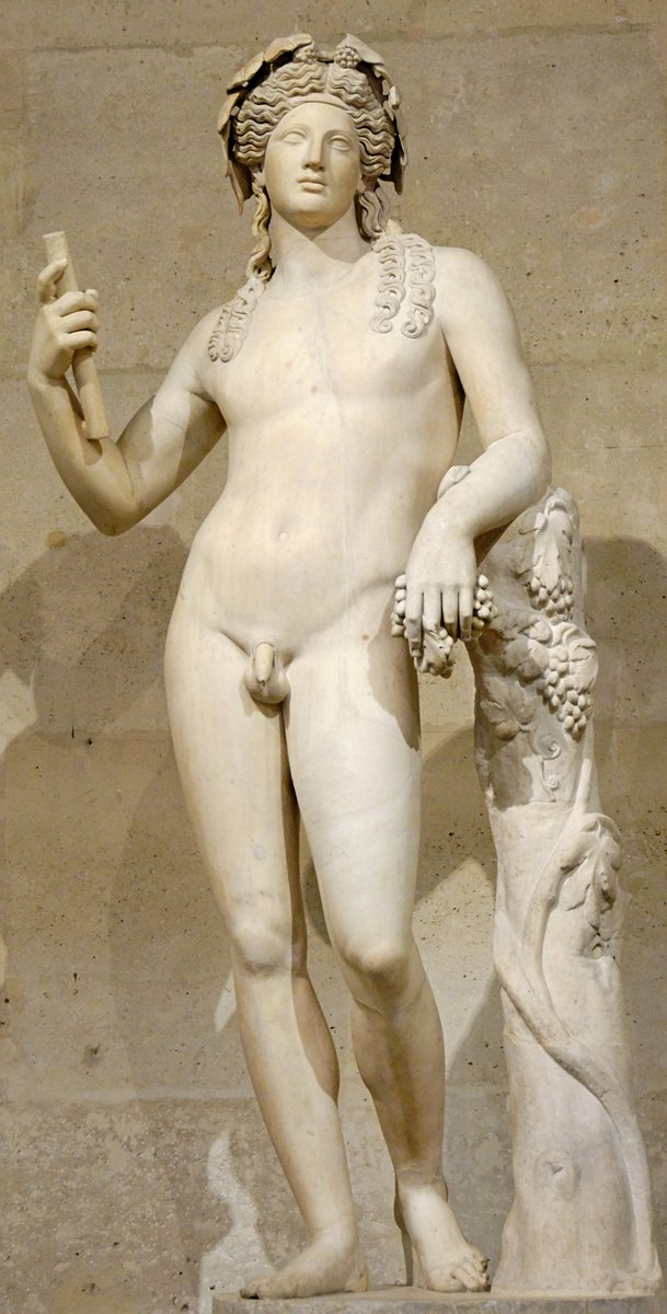 dionysus (god of wine, vegetation, madness, festivity and wild frenzy)- probably not cis- most likely gay- commitment issues- the funny friend- loves grapes