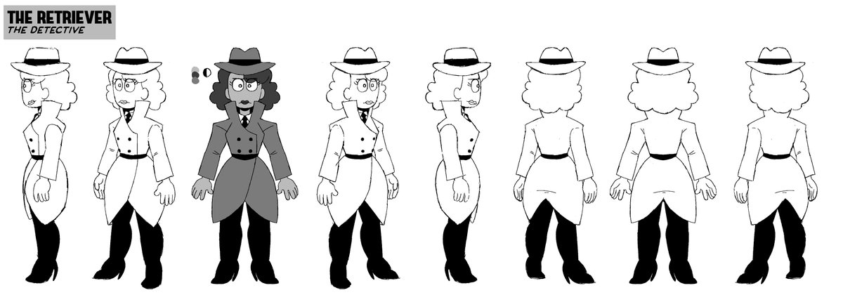 Here's the Character Design work I did for the Detective and the Owner: 
(2/16) 