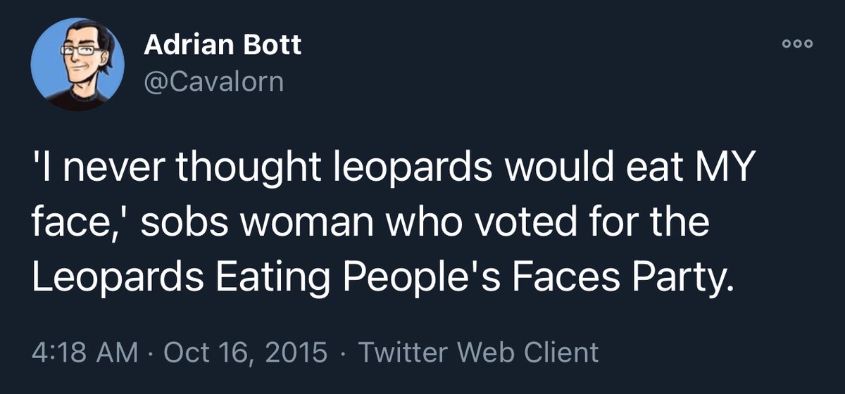 #leopardsEatingPeoplesFacesParty