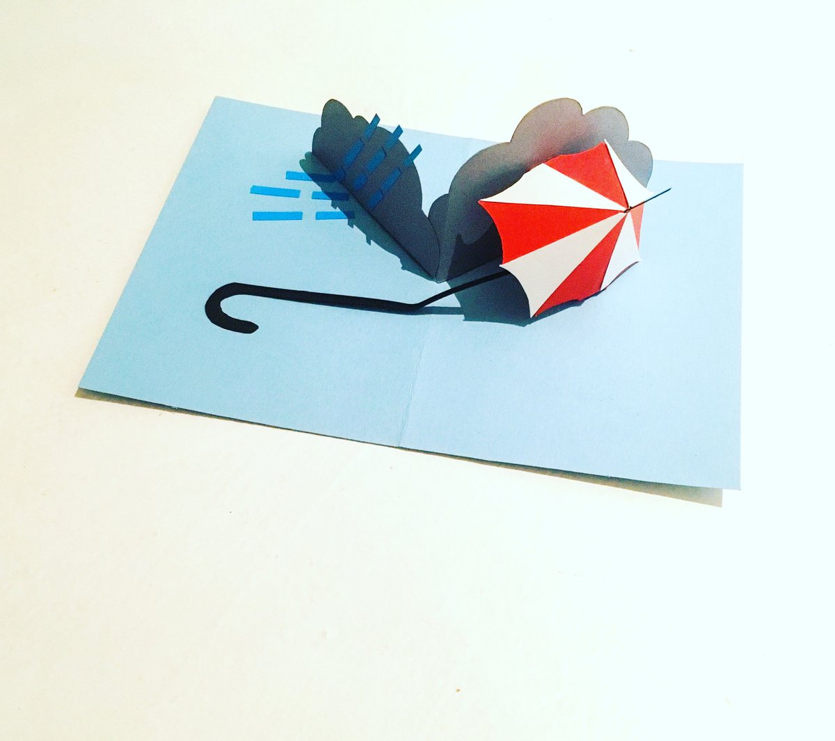 hannahkokoschka's tweet photo. #handmadehour @HandmadeHour a little bit of #rain and a glimmer of #sunshine today so, some reflective #weather #paperart ! https://t.co/Sk8eXcbrN1