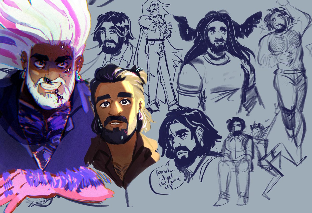 Some ray and merry sketches with the tiniest hint of a tomato 
