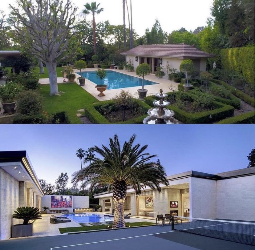 FinestToys's tweet photo. Kylie Jenner’s current home before/after renovation. https://t.co/3P7r4B99Hg