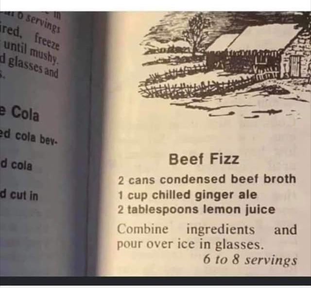 GabrielHart77's tweet photo. Since we’re all sharing recipes (?) for this unusual #thanksgiving, supplemented with sentimental childhood anecdotes that are out of context to everyone except yourself — I’ll spare you all and cut to the chase with our #beeffizz #cocktail #cowtail https://t.co/qktxlo8rAl