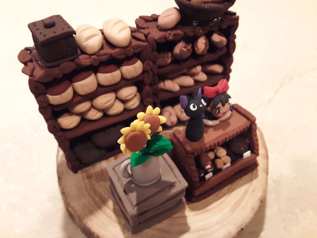 KumoClay's tweet photo. I made the bakery from Kiki's Delivery Service!

#ghibli #魔女の宅急便 https://t.co/3Dx7JIF8Ec