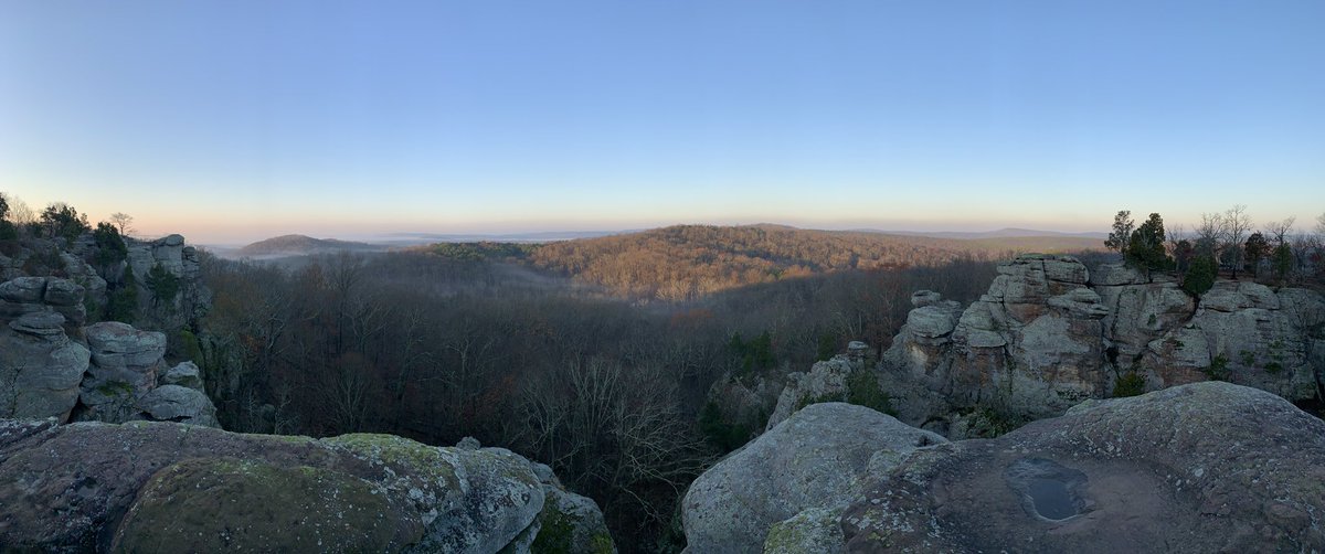 KittyHelm's tweet photo. Was able to do a sunrise hike @ garden of the gods in Illinois this weekend. Great way to start the day. Even though it was cold I remembered “there’s no bad weather, just bad clothes” #EDU431 https://t.co/KR00bupr23