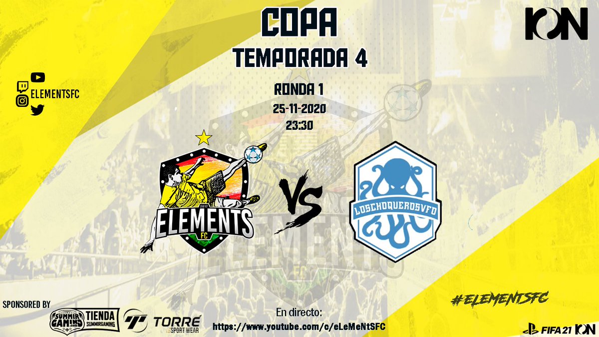 espirituganador's tweet photo. |PS4|🎮

VPL Champions🏆 @VPLeurope
J-3⏰22:30
🆚️ @illegalesports 🇵🇱

Liga @VFOspain_ps 🏆
J-6⏰23:10
🆚️ @ADCeutaeSports

Copa @IONesports 🏆
Ronda 1⏰23:30
🆚️ @LosChoquerosVFO

Noche de #Fifa21 🤩

Sponsored by 
@SummirGaming &amp; @torrewear

#eLeMeNtSFC 💛 #PS4 🎮 
#Roadto1a https://t.co/pijklKQIow