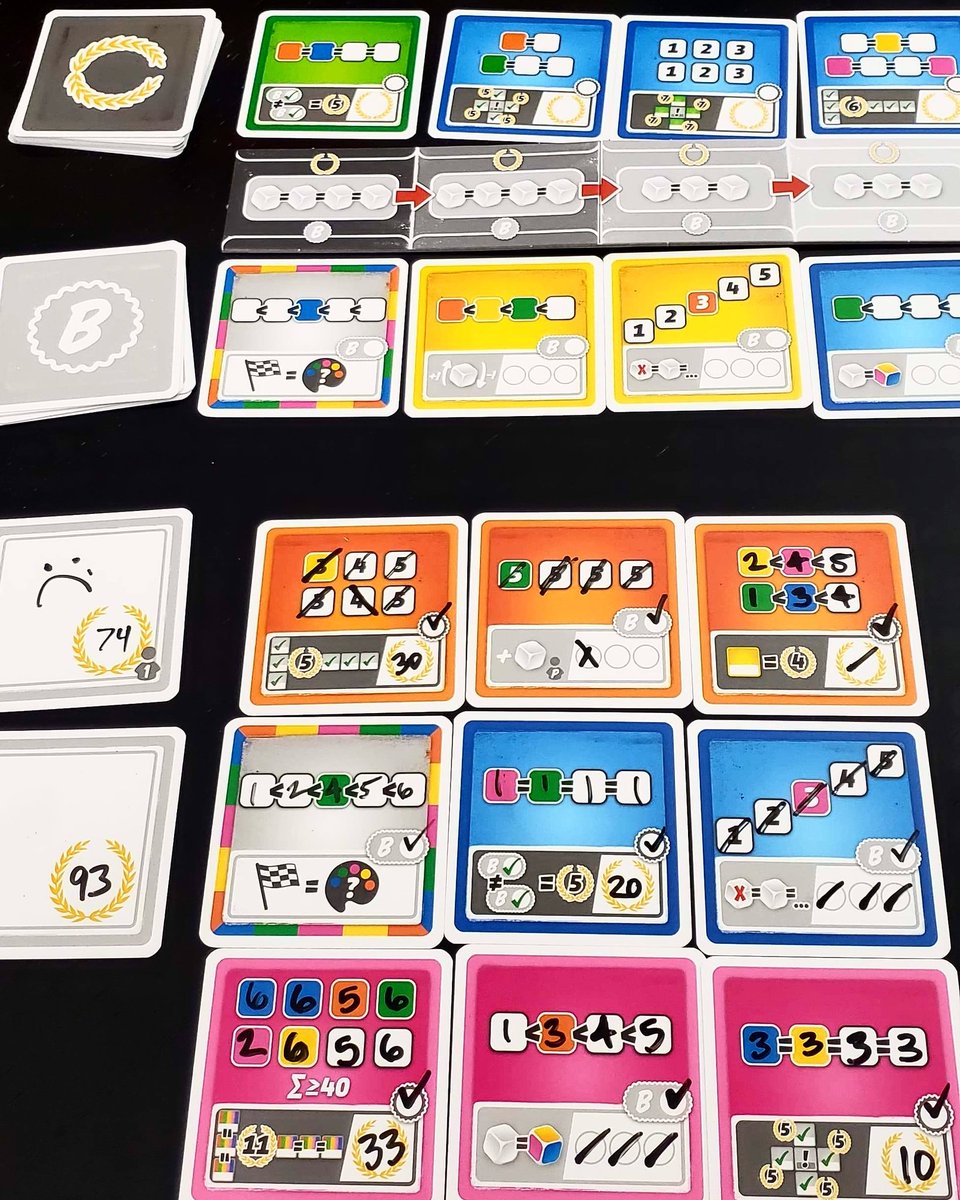 BoardGameGeek's tweet photo. Ohh more fun with a new dice game called Divvy Dice! From @StrongholdGames. Love those colors. Interesting game. - Steph @BoardGamerSteph #bgg #newgames #divvydice #boardgamegeek #strongholdgames https://t.co/ty0g68s2bD