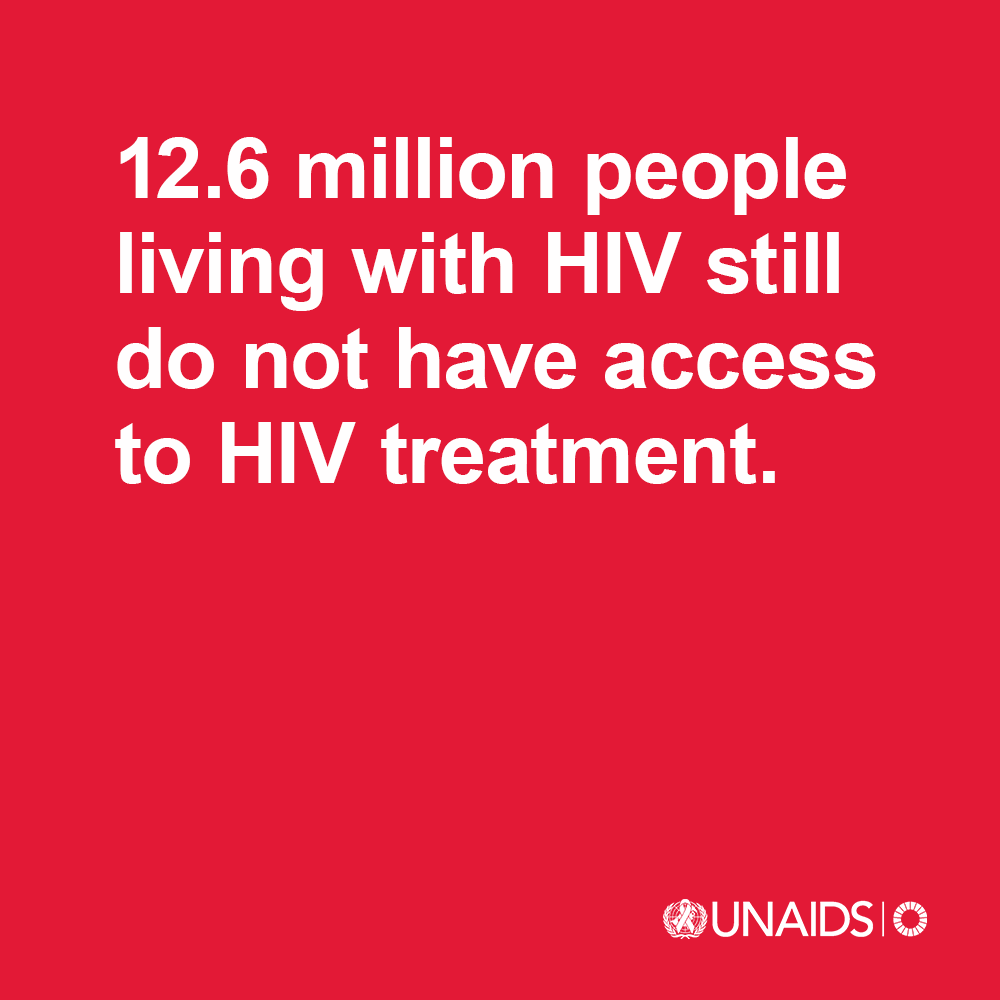 antonioguterres's tweet photo. 12.6 million people living with HIV still do not have access to treatment that could help them live long, healthy lives.

We need more global solidarity and shared responsibility to ensure health for all becomes a reality. https://t.co/JeJk8oWd9e https://t.co/mbUTRd1mAA