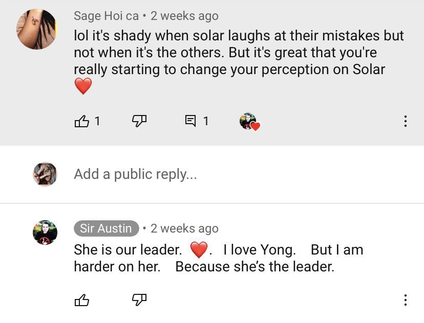 here is him talking about how he has been hard on yong. he cites because she is the leader he is harder on her. is that a valid reason for being harder on her for her talents?