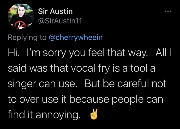 in one of his videos he talked about yongsun’s use of vocal fry negatively, and said this when it was pointed out to him. why is that necessary?