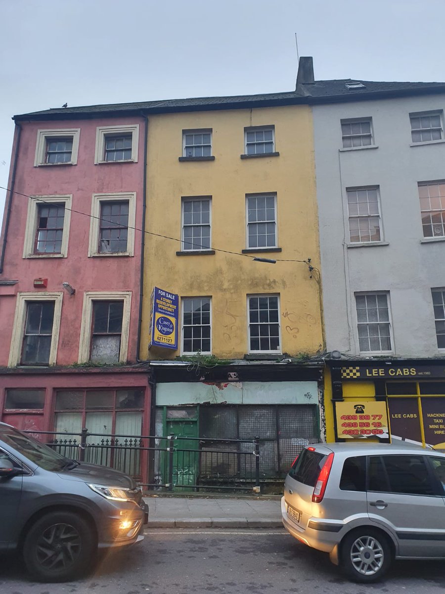 another beautiful building designed to last, yet sadly left to decay in Cork city centreon derelict site & up for sale now so it gets an owner who respects its character & heritage valueimage RHS, 2009 & 2014  @googlemapsNo.191  #regeneration  #economy  #HousingForAll  #place