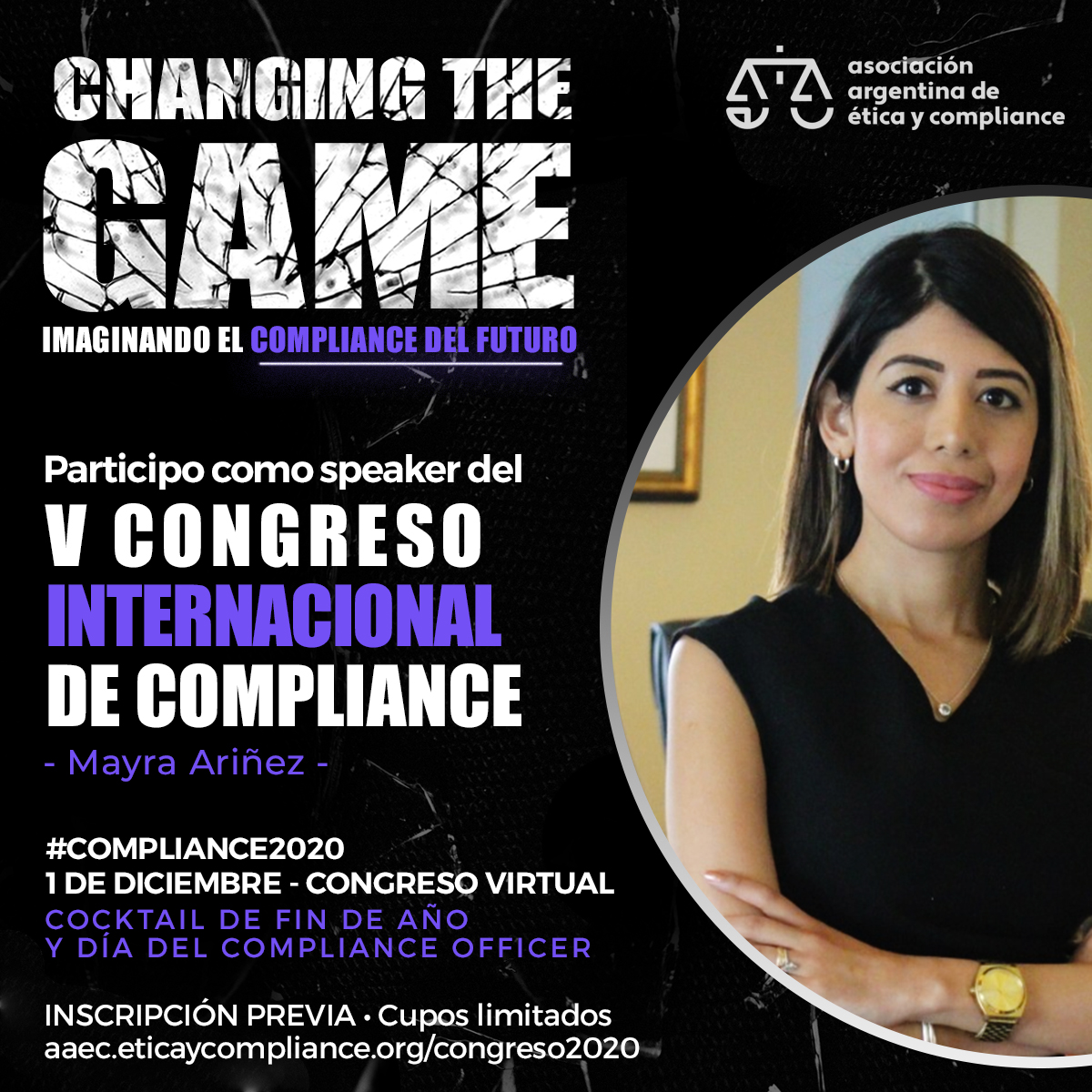 AAECOMPLIANCE's tweet photo. 🌐V CONGRESO INTERNACIONAL DE COMPLIANCE🌐
<Modalidad virtual>

¡Conocé a nuestros speakers!

📌@ArinezMayra, Head of the innovation Lab en Sociedad de Derecho y Tecnología, participará de la #roundtable 3: Legislación del #futuro.

¡Revisá la agenda! 👇
https://t.co/b0ynuzGXtS https://t.co/aW8yN1cfve
