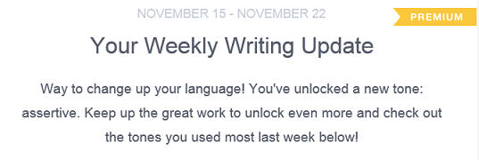 MPacurarM's tweet photo. I guess this is finally some positive news 🤔
Who knew I lacked assertiveness! Thank you @Grammarly 😄 #HereICome #WednesdayThoughts #SillyTweets https://t.co/nJty8yv85d