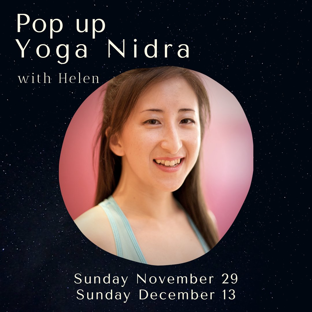 TAYS_YOGA's tweet photo. Join Helen in these two opportunities to explore the practice of deep meditation and Yogic Sleep.

Coming this Sunday (ONLINE) November 29 and Sunday December 13 at 12:00pm!

**Zoom chits, unlimited passes and drop-ins are welcome

Register here: https://t.co/KG8nzerbxK https://t.co/cAhNU7McLc