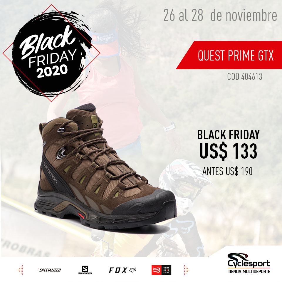 Si el excursionismo es tu deporte, la QUEST PRIME GTX te brindará una óptima amortiguación y protección. Durante el #blackfriday estará a US$ 133, y con tu tarjeta de crédito de @Bancoatlas lo podés llevar hasta en cuotas sin intereses.
#cyclesport #questprime
