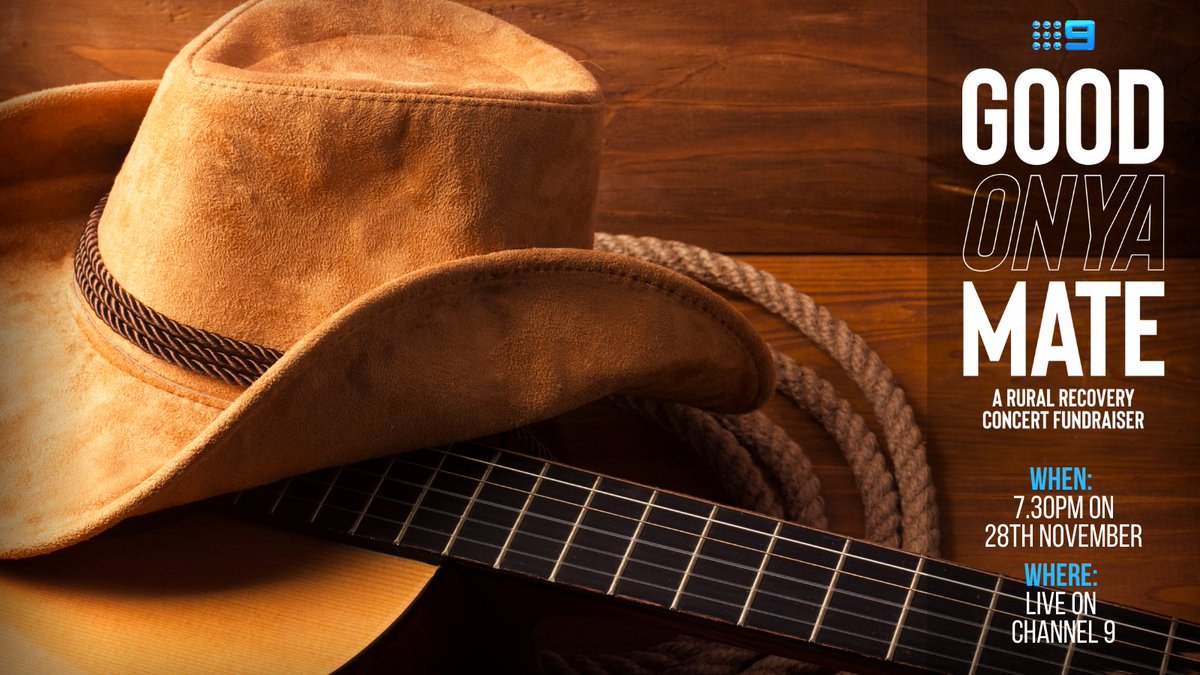 A line up of amazing Australian and international music artists will hit the stage for @RuralAidAust's 2020 concert for the bush! Join us as we #CelebrateGoodOnyaMate for our Aussie farmers 🎵🎤 #GOYM2020