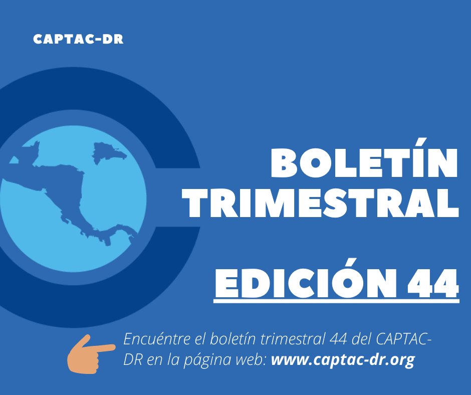 captacdr's tweet photo. 📰Boletín Trimestral 44, agosto-octubre 2020: conozca el trabajo del @captacdr en el desarrollo de capacidades en la región, en medio de un contexto #COVID19 en nuesto último boletín.
Ya disponible en un clic: https://t.co/O2DL317XEt https://t.co/Z10Jk6Bddd