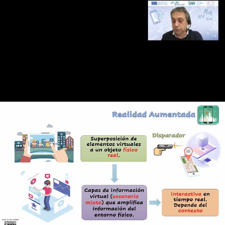 ✨Interesante taller “¿Cómo puedo utilizar la #RealidadAumentada en mis clases?” de <a href="/Josejupam/">José Julián Prieto</a> en #JornadasARsim2care 

Gracias <a href="/ARsim2care/">ARsim2care</a>‼️