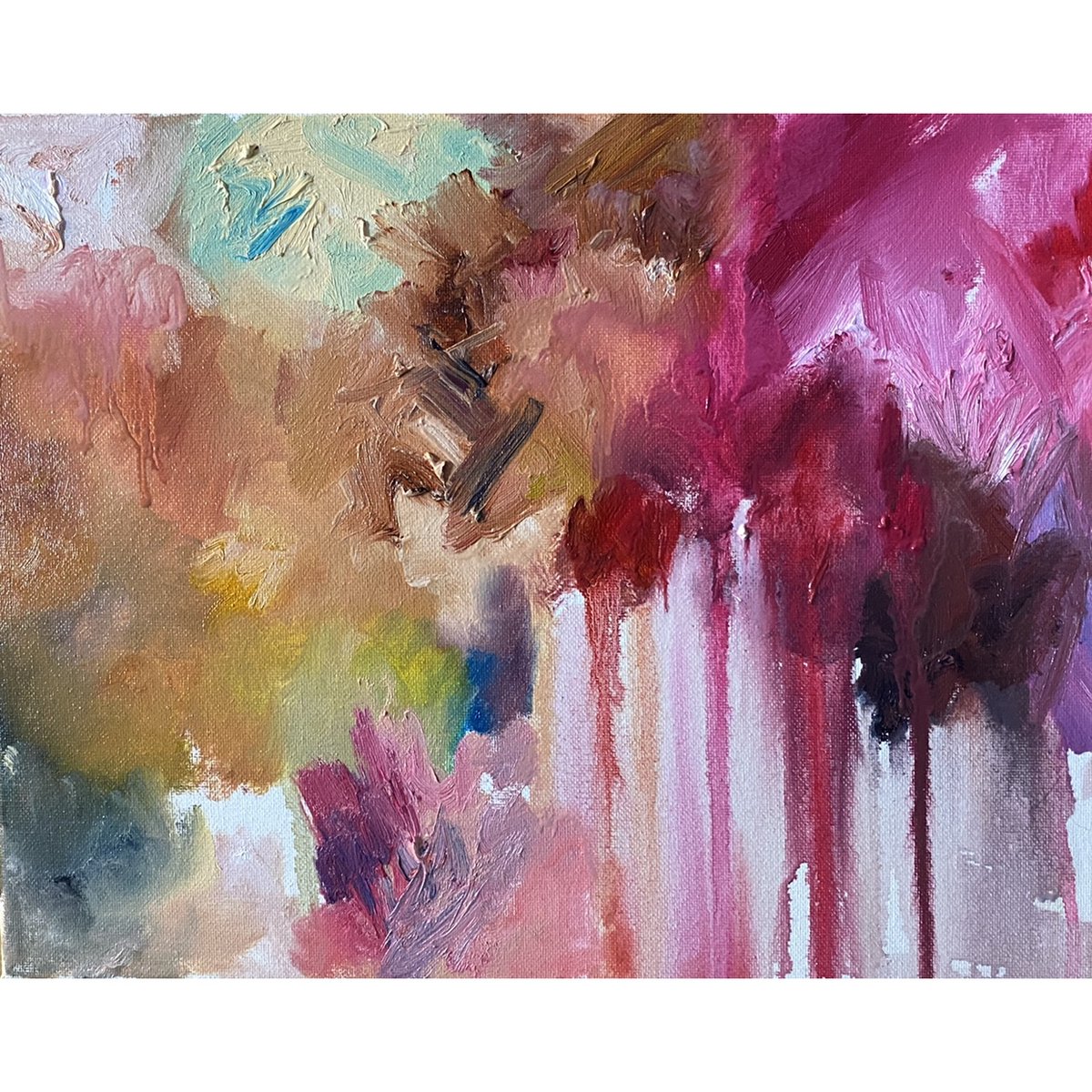 ColCollectArt's tweet photo. “Coverup” by Hannah Bouchard @hbouchard_art is easy to admire! From the color choice to the brush strokes, it’s so beautiful! 🎨👩🏼‍🎨

➰➰➰➰➰➰➰➰➰➰➰➰➰➰➰
#painting #colorful #vibrantcolor #brushstrokes #femaleartist #youngartist #art #artdaily #artgram #artist #beautiful https://t.co/V77OHgO9Yt