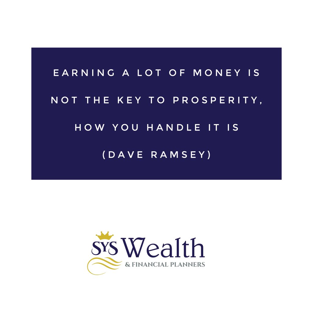 sysfinancial's tweet photo. Earning a lot of money is not the key to prosperity, how you handle it is 
(Dave Ramsey)

#SYSWealthandFinancialplanners
#SYSWealth
#sysmortgages
#syspensions
#trustedadvisor
#ad https://t.co/fR06fUs4y9