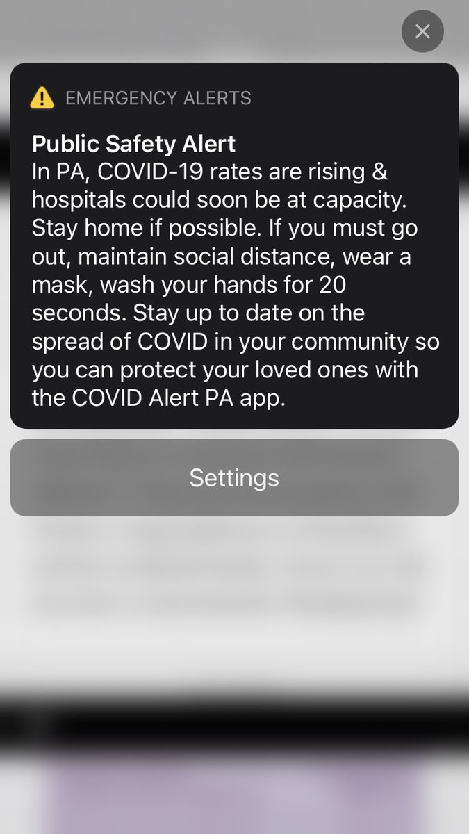 crcsnyder's tweet photo. A fucking emergency alert on phones in PA🤦🏻‍♂️ what else will they try to scare everyone with.? @GovernorTomWolf @governor_not https://t.co/lHA9yOhXQT