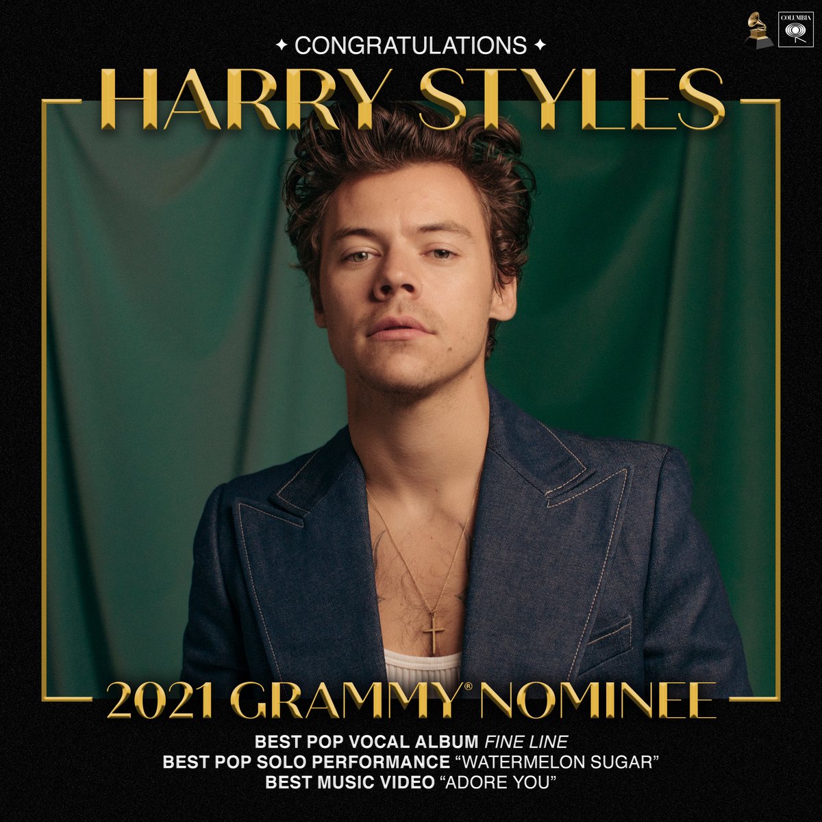 Congratulations <a href="/Harry_Styles/">Harry Styles.</a>  // #GRAMMYs