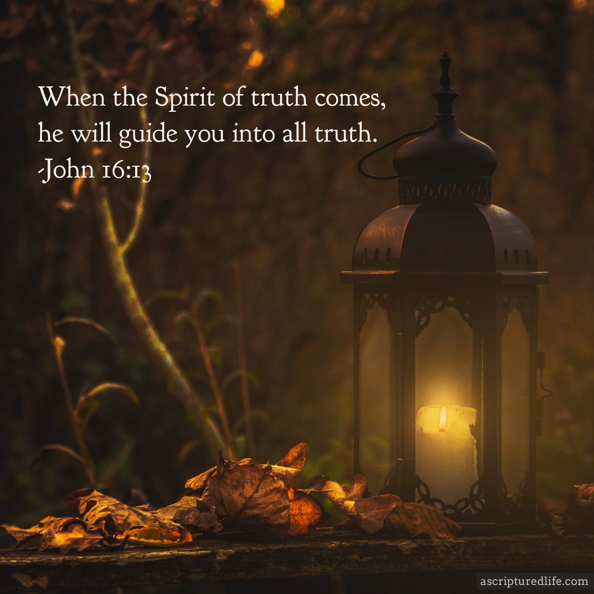 ascripturedlife's tweet photo. When the Spirit of truth comes, he will guide you into all truth. 
John 16:13 https://t.co/k9VgJX6xzW
