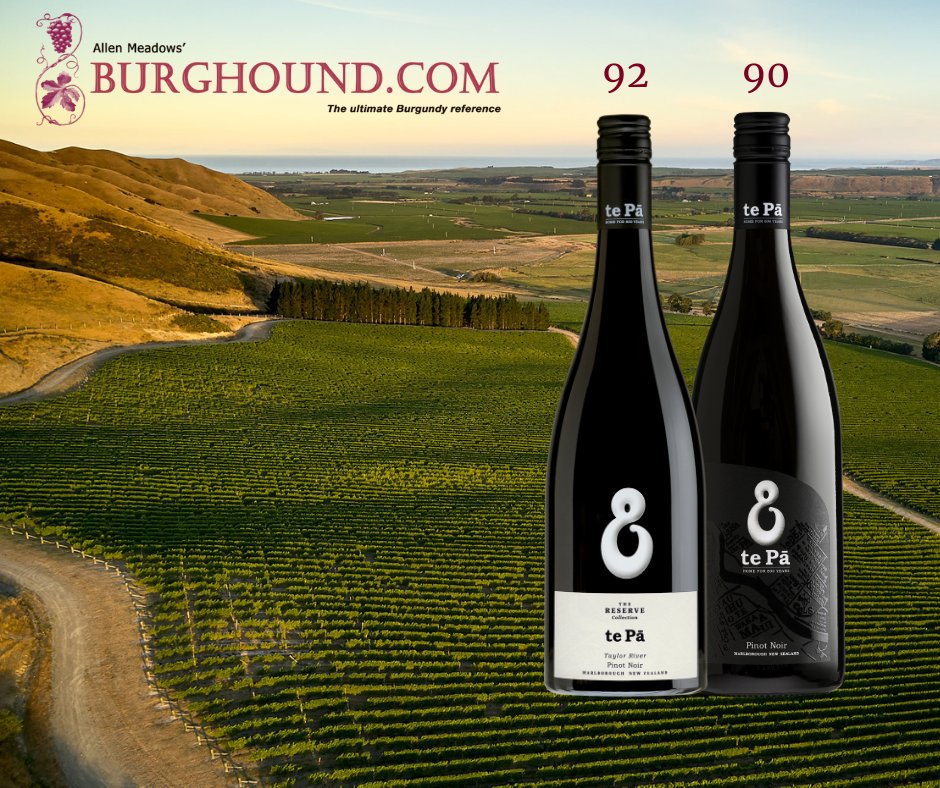tePaWines's tweet photo. We are truly delighted to have received top scores from Allen Meadow's @Burghound for our two most premium Pinot Noir wines. Take a look at these awesome new scores over on our website: https://t.co/I9sDyyBXMt #nzwine #Burghound #PinotNoir #welovepinotnoir #nzpinot https://t.co/kDSMROSQhr