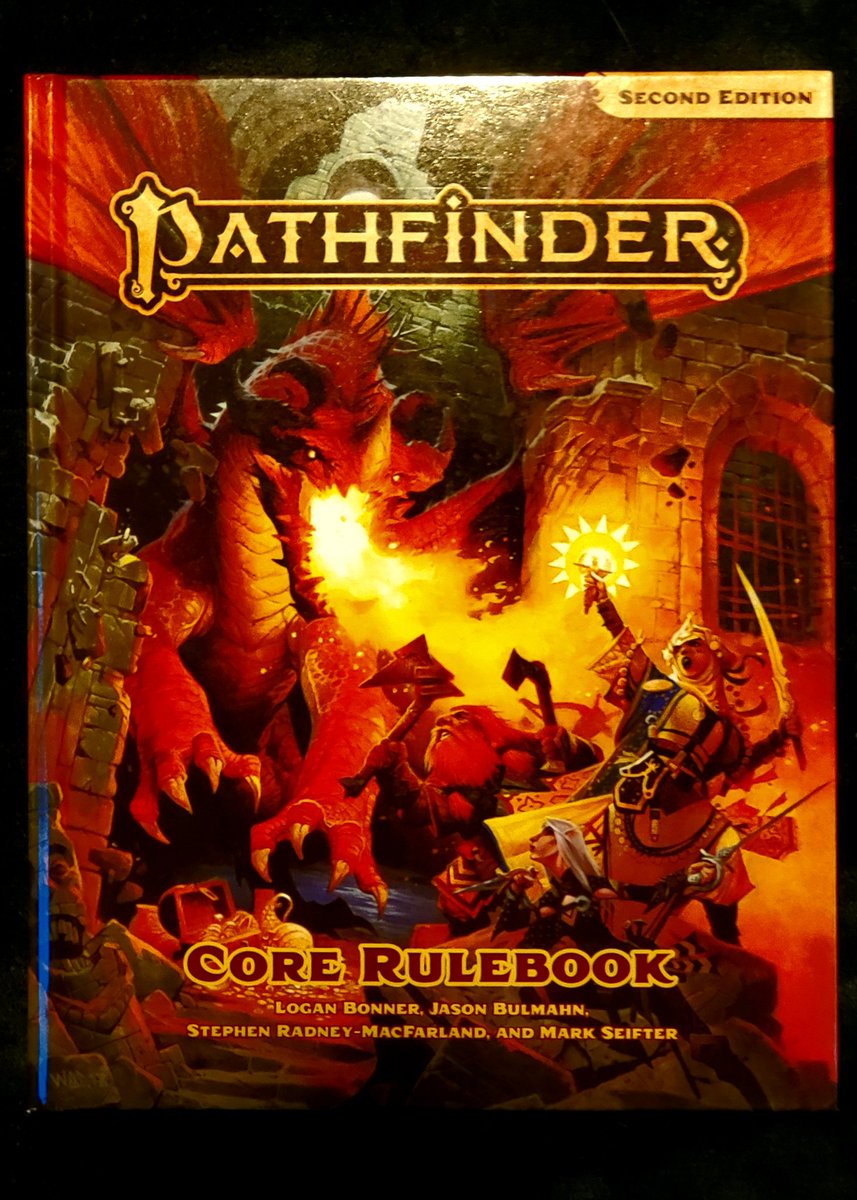 TheMadMadigan's tweet photo. Oh yea, the adventure begins. #gamemaster #pathfinder2e #irongods
#learningthroughplay #fantasy #RPG #corerulebook #GMscreen https://t.co/PyP4p25zel