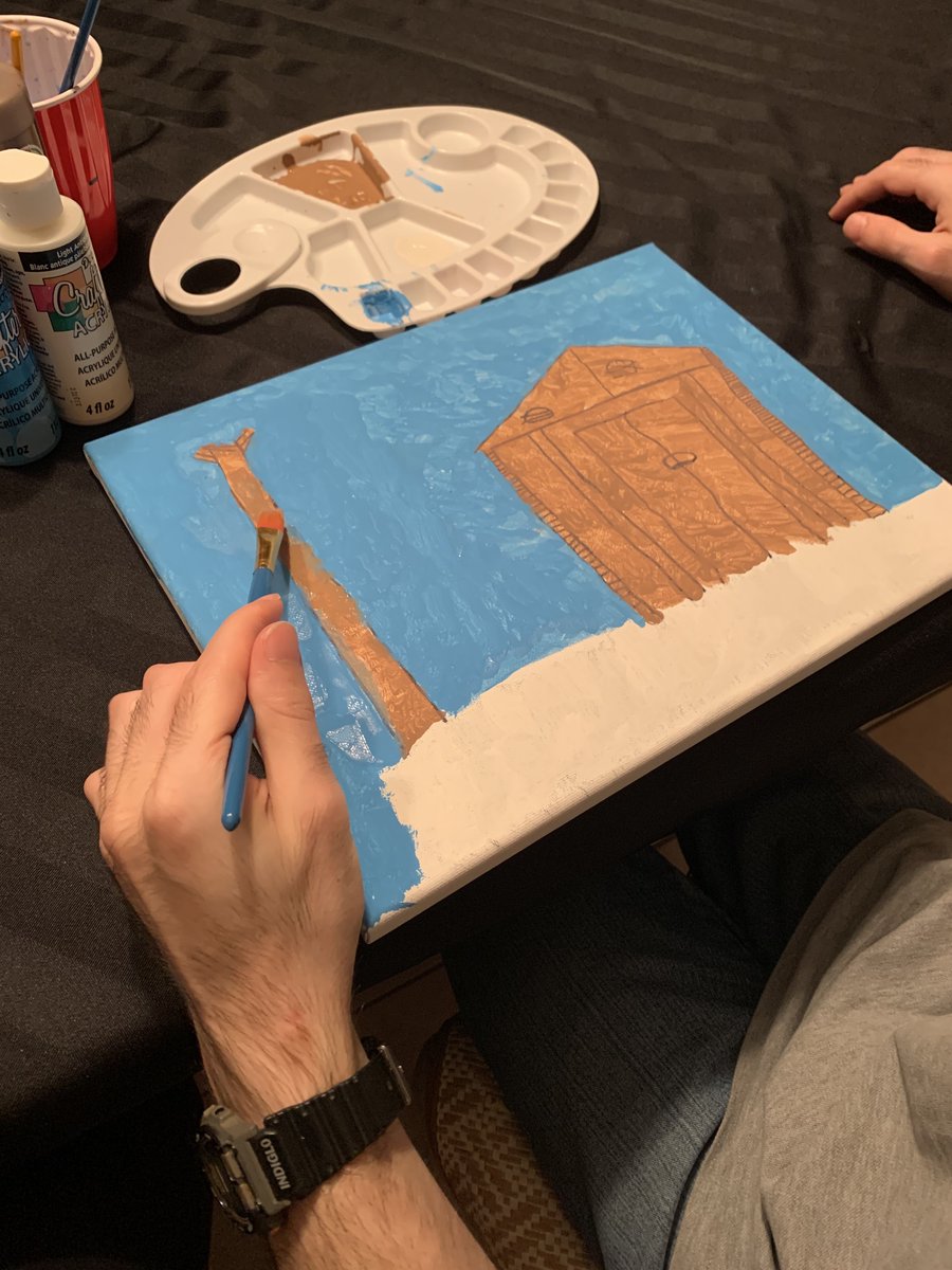 4TheLoveToLearn's tweet photo. The 5th &amp; final step is complete! ✅ My Uncle has finished his final product and is SO proud of his work! 🥰🖌So happy that we could spend this time together working on his creation and now we have another activity we can do! I’m so proud of him 💕#LetsTeachAdults @YEPeducation https://t.co/zhB3SDygfn