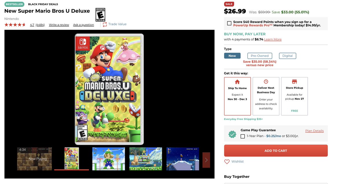 super mario bros deluxe gamestop