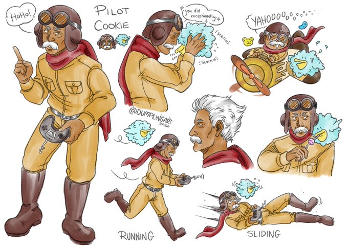 i like this one... the funky pilot cookie...
?✈️✨
#cookierun 
#クッキーラン
#쿠키런 