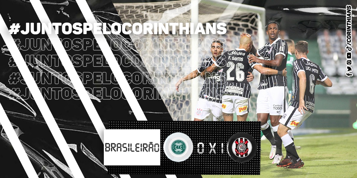 Corinthians's tweet photo. #JuntosPeloCorinthians - Fim de jogo, Fiel! Com gol de Fábio Santos, Timão supera o Coritiba fora de casa por 1 a 0 e soma mais três pontos na tabela do @Brasileirao! https://t.co/vs9uigvfaw
