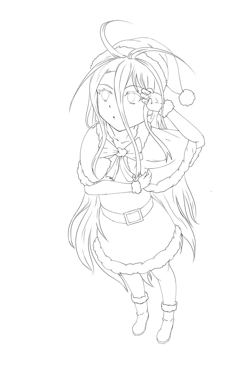 Saito_644's tweet photo. Nisiquiera a terminado noviembre pero no importa , no hice dibujo de Halloween pero uno de navidad si , aquí una Shiro navideña : )

#nogamenolife #fanart #AnimeArt #animefanart https://t.co/AFRfbkLNcs