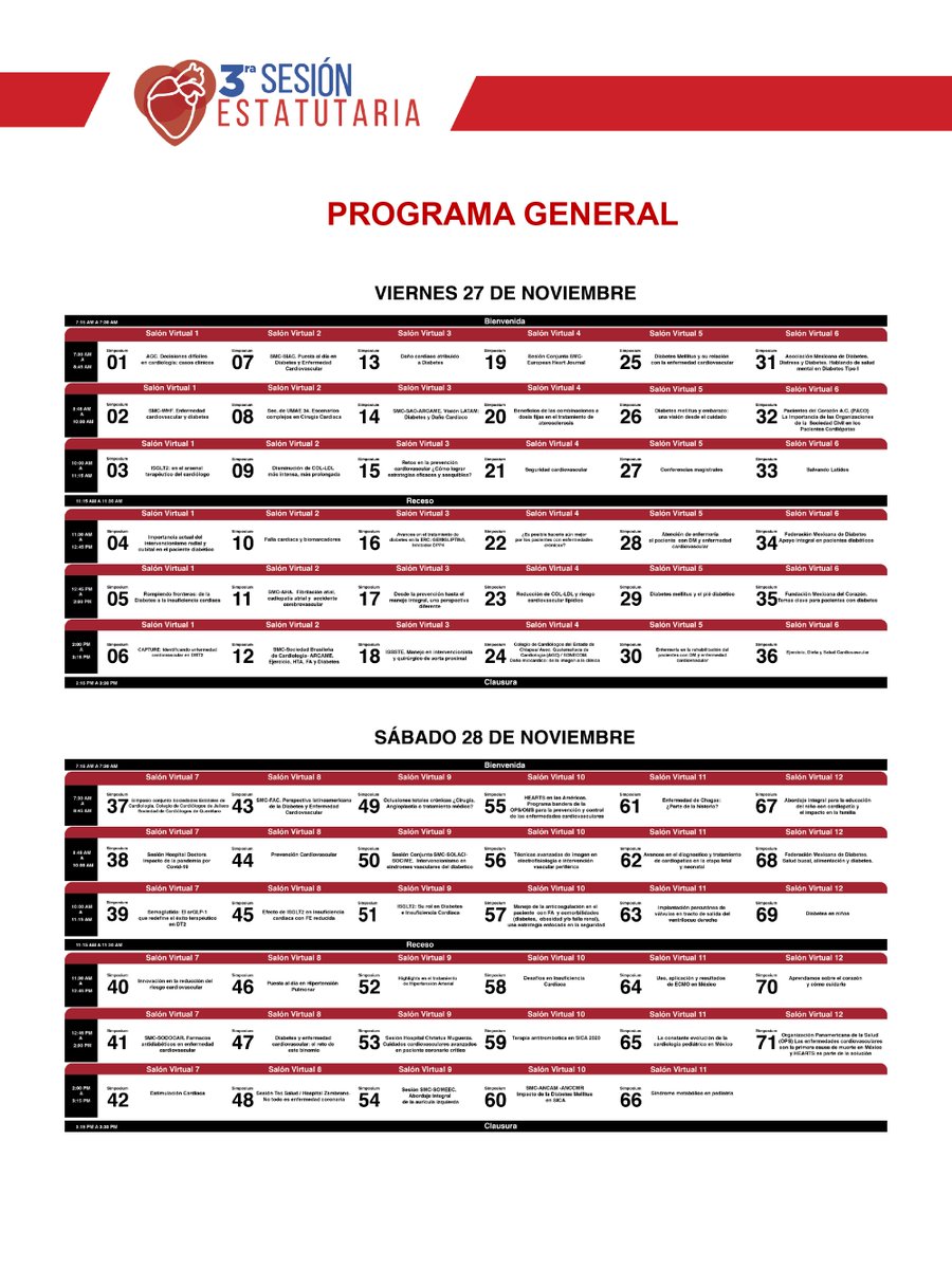 drdargaray's tweet photo. ¡Este viernes comienza la Tercera #EstatutariaSMC!
"Diabetes y Enfermedad Cardiovascular" 

La experiencia digital en cardiología + grande en habla hispana

En conjunto con @worldheartfed @ANCAM_MEXICO 

Registrate: https://t.co/NGEpG7YJCb

Usa nuestro Hashtag 
#EstatutariaSMC https://t.co/5SkhZaDzBp