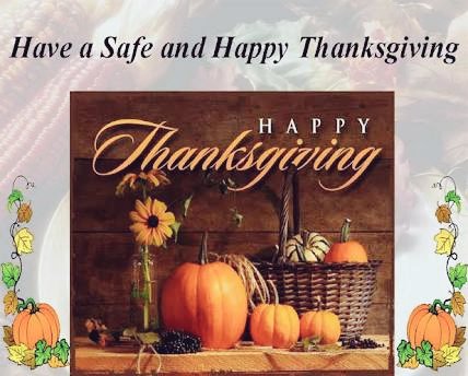 "Thank you for everything you do to make this a successful, terrific place to work. Have a wonderful, long weekend filled with good things. Happy Thanksgiving.”