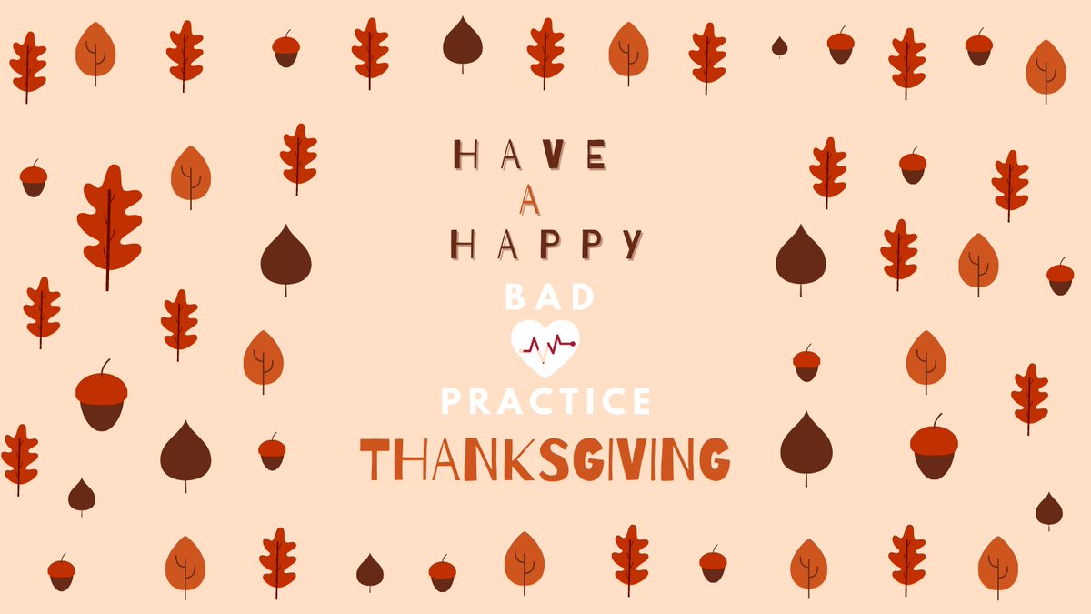 practice_bad's tweet image. After you’ve eaten and drank your fill, know that Bad Practice will be waiting for you on YouTube.

youtube.com/c/BadPracticeW…

#BadPractice #Comedy #webseries #YouTube #WatchForFree #HappyTurkeyDay #HappyThanksgiving #PumpkinPieStainedTeeShirt #LaughOutLoud #PeptoBismol