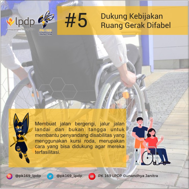 sidikeffendi's tweet photo. Yuks kita dorong masyarakat agar menyediakan fasilitas memudahkan penyandang disabilitas. Jadikan dunia yang kita tempati menjadi dunia yang inklusif. 
@lpdp_ri
#LPDP #PK169 #GunandhyaJanitra #LebahUntukNusantara #DiriUntukNegeri #SDMUnggulIndonesiaMaju #AkuPastiMengabdi https://t.co/uMwXudwmsO