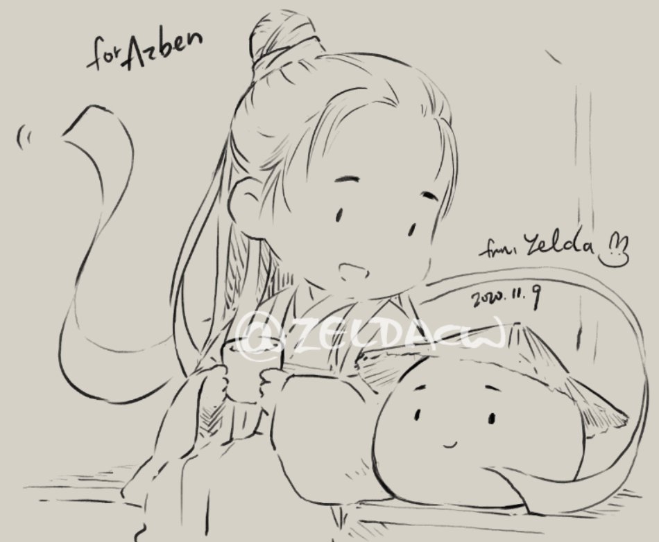 Doodle request for my Twitch subscriber Okaruuu and Azben :3
WangXian & Xie Lian + XL mantou