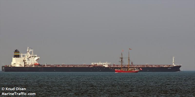 Splash_247's tweet photo. Greek aframax tanker hit by explosive device in Saudi Arabia https://t.co/VOHx8grO6F https://t.co/5A8ikPICF7
