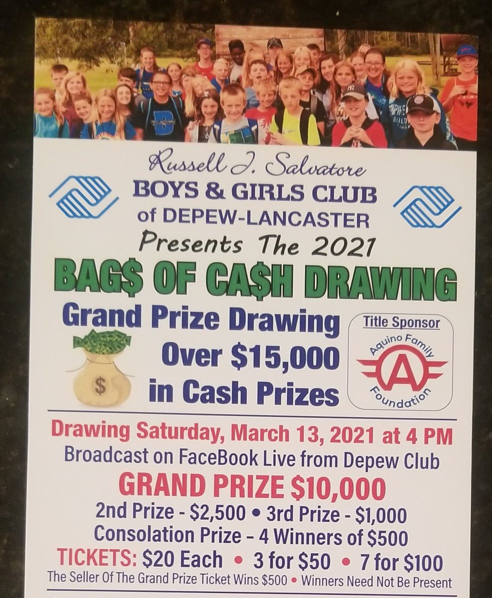 dlyman44's tweet photo. The @Depewbgc has been a huge part of my life for the last 32 years.
We need your help to make up for  losing all of our major  fundraising events in the last year.  
BAG$of CA$H raffle.
Venmo @ David-Lyman-5. https://t.co/ezLXWtN0az