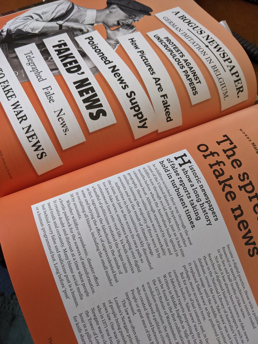 MAVanHee's tweet photo. Thrilled to have my fake news historical research in print in the first edition of SLNSW's stunning 'open book' publication.
@statelibrarynsw #openbook https://t.co/f56MWFaNDz