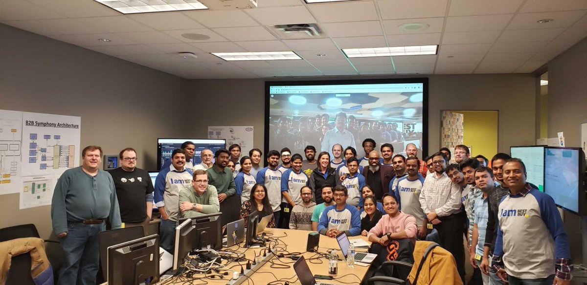 Btilzer123's tweet photo. Ready to roll @BestBuy .  To keep everyone safe, we are using virtual war rooms this year.  Missing being with my amazing colleagues in person tonight. Posting some pictures from last holiday in tribute and in hope that we can all be together next year.  #oneawesometeam https://t.co/L8dybwDln5