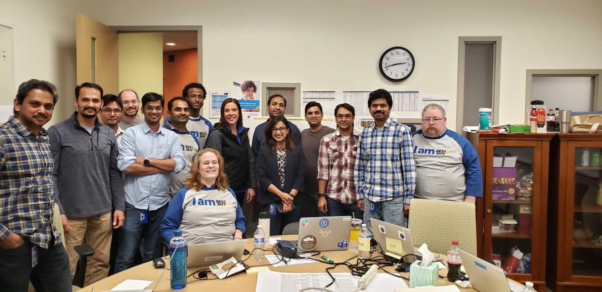 Btilzer123's tweet photo. Ready to roll @BestBuy .  To keep everyone safe, we are using virtual war rooms this year.  Missing being with my amazing colleagues in person tonight. Posting some pictures from last holiday in tribute and in hope that we can all be together next year.  #oneawesometeam https://t.co/L8dybwDln5