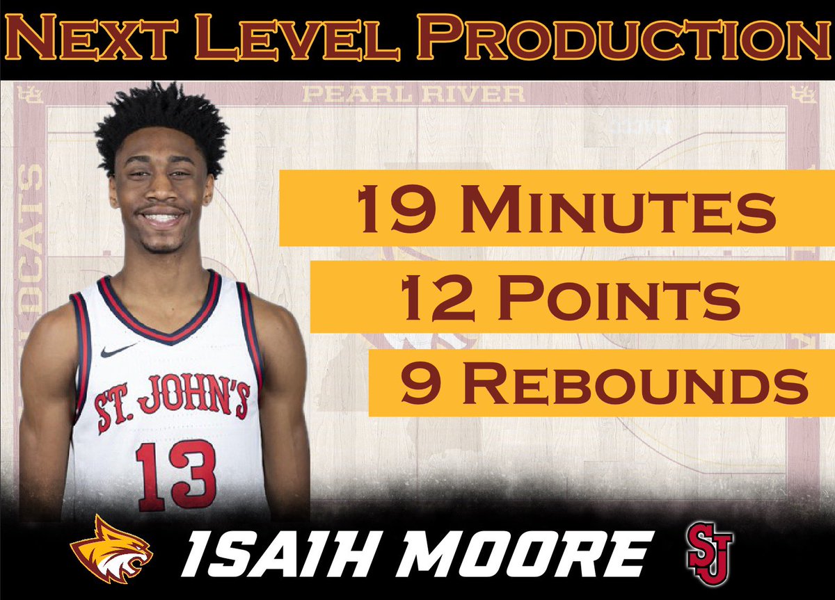 PRCCBasketball's tweet image. Two STRONG season debuts from #NextLevelWildcats CJ Brim and Isaih Moore 

Both guys started and both teams got W’s! 

CJ ➡️ 31 min w/ 15 pts, 7 reb, &amp;amp; 5 ast for @UNA_Basketball 

Isaih ➡️ 19 min w/ 12 pts &amp;amp; 9 reb for @StJohnsBBall 

#NextLevelProduction #RRR