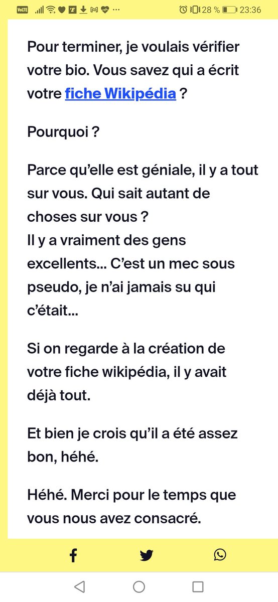 Interview dans laquelle on apprend que  @cdeloire a lui même rédigé sa fiche Wikipedia.