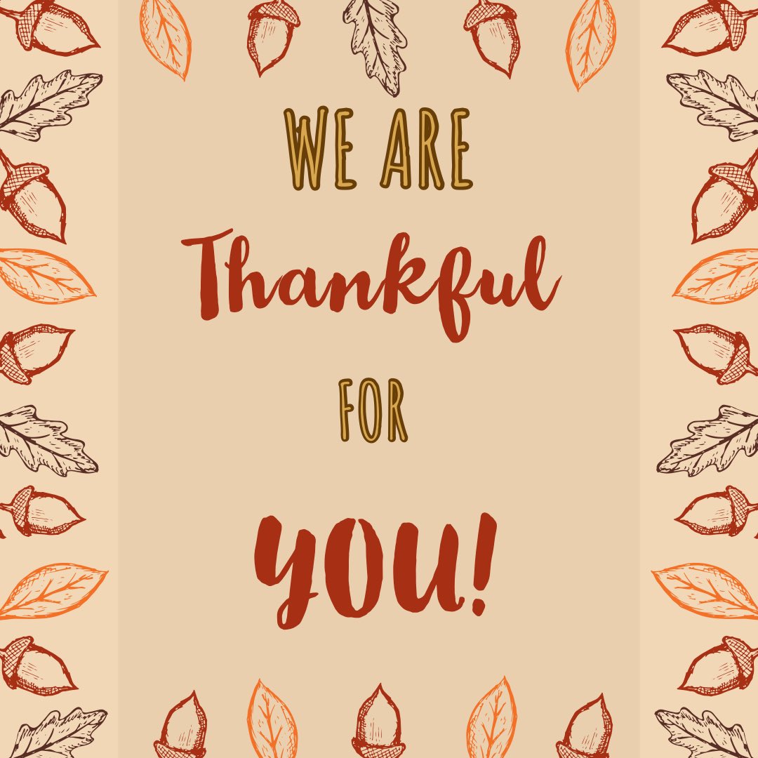 8 Blue teachers say a big THANK YOU to all of our <a href="/MtAiryMiddle/">Mt. Airy Middle School</a> students who have been working so hard, and our awesome parents who have been so supportive!!
We are grateful for you!
We wish you all a safe and healthy Thanksgiving and long weekend!
🍁🍂🦃🎃🥧🍎