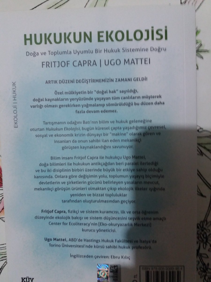 ersin_doyran's tweet photo. "Özel mülkiyetin bir 'doğal hak' sayıldığı, doğal kaynakların yeryüzünde yaşayan tüm canlıların müşterek varlığı olması gerekirken yağmalanıp sömürüldüğü bu düzen daha fazla devam edemez."
#EkolojiOkumaları #KışOkumaları #İstanbulOkulu #FreedomInTruth #ReadToChange https://t.co/pvmHYkTMcx