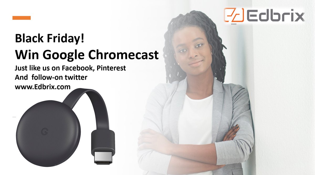 edbrix's tweet image. Like us on @facebook and Pinterest , Follow on Twitter  and Lucky winner will get @Google @Chromecast . Don't forget  to add the name in comment box. We will announced winner on Facebook page